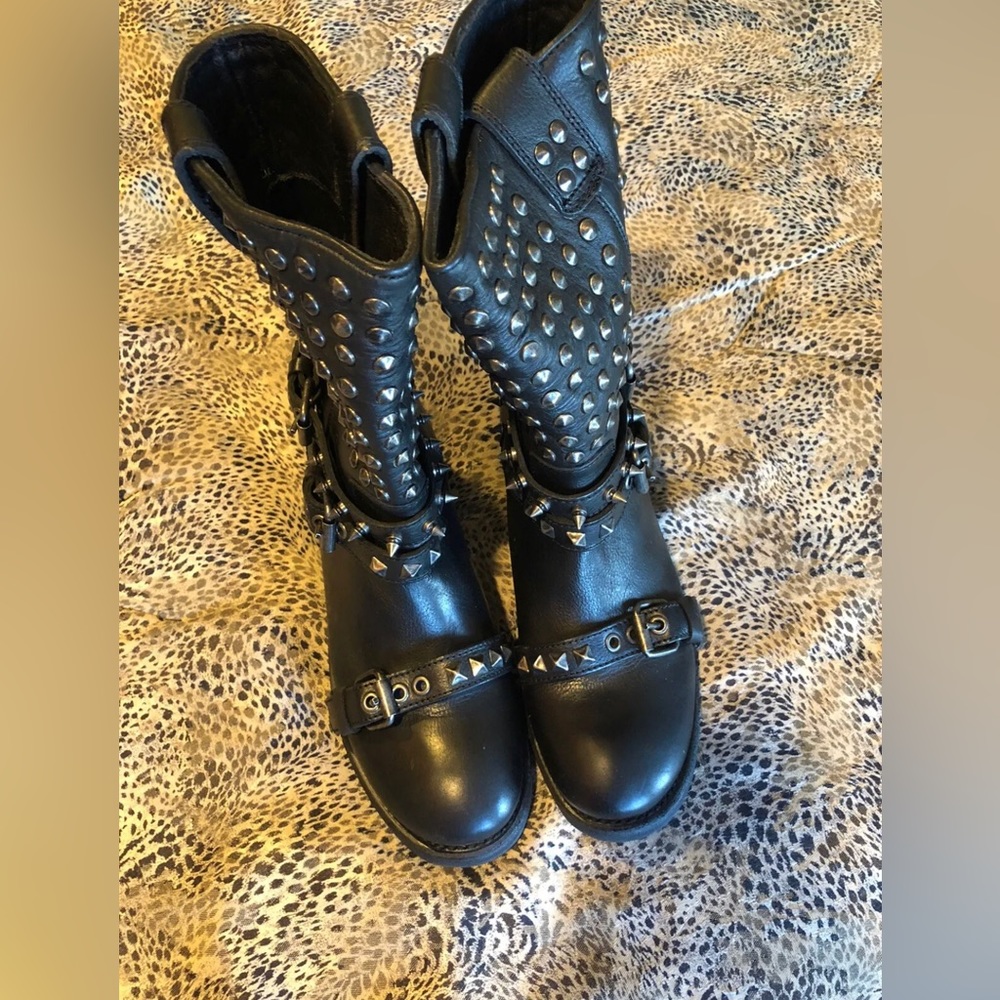 ASH Black Studs Woman Boots Size 41